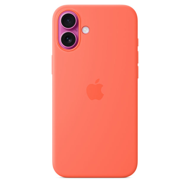 iPhone 16 Plus Silicone Case with MagSafe – Tangerine OB