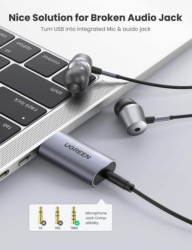 UGREEN USB بطاقة الصوت الخارجية الصوت OB