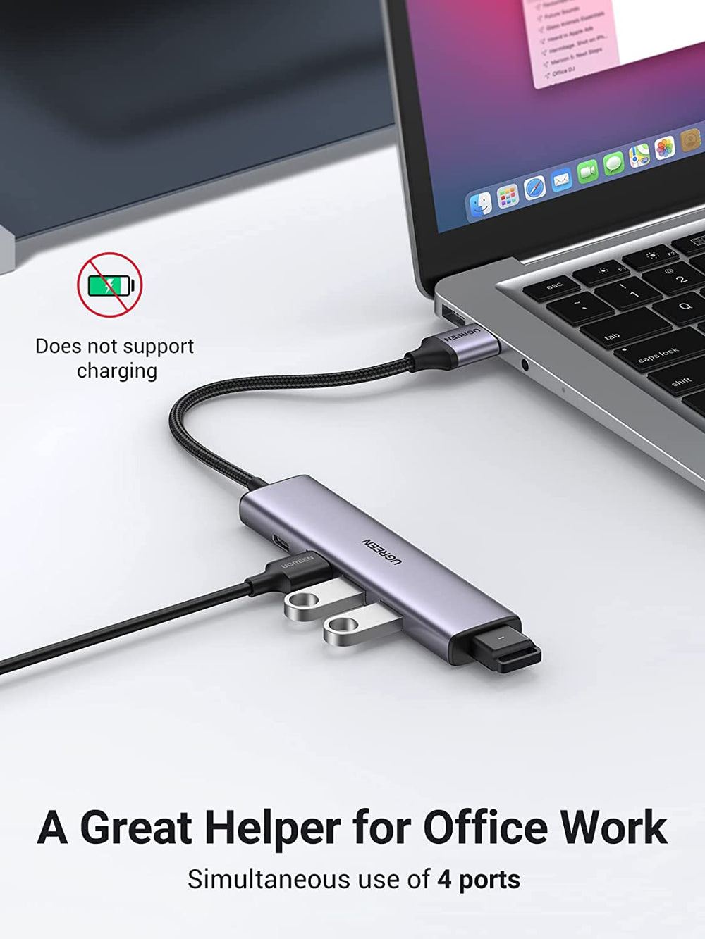 UGREEN USB Hub USB 3.0، 4 منافذ USB OB