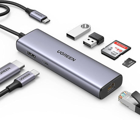 UGREEN USB C Hub 7 في 1 4K@30 هرتز، نوع OB