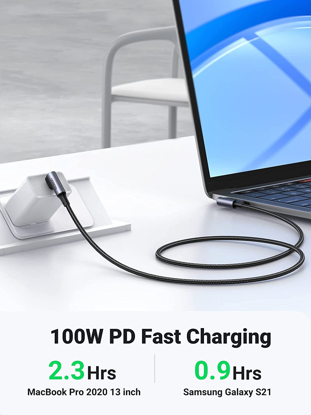 يوجرين – كابل USB C إلى USB C 100 واط