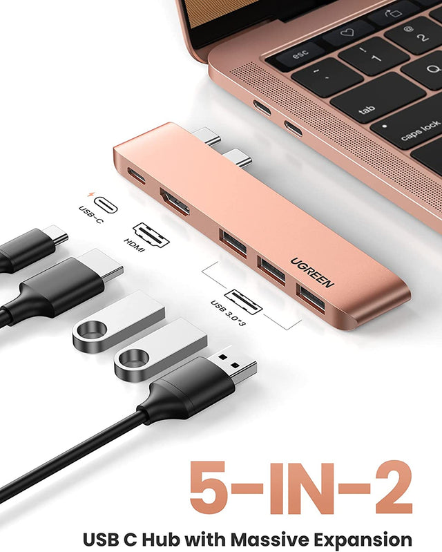 موزع يو جرين 5 في 2 USB C لجهاز MacBook OB