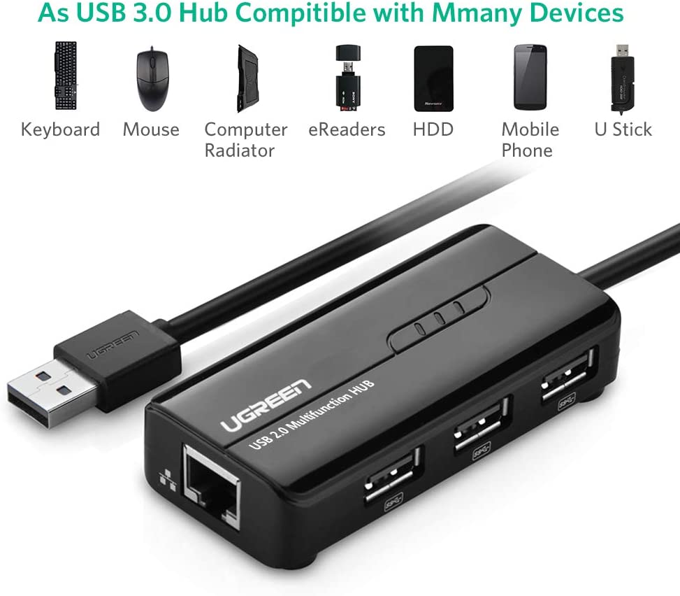 محول شبكة UGREEN RJ45 مع USB OB