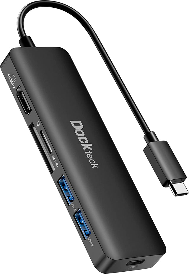 USB C Hub HDMI PD Adapter, Dockteck 6-in1 OB