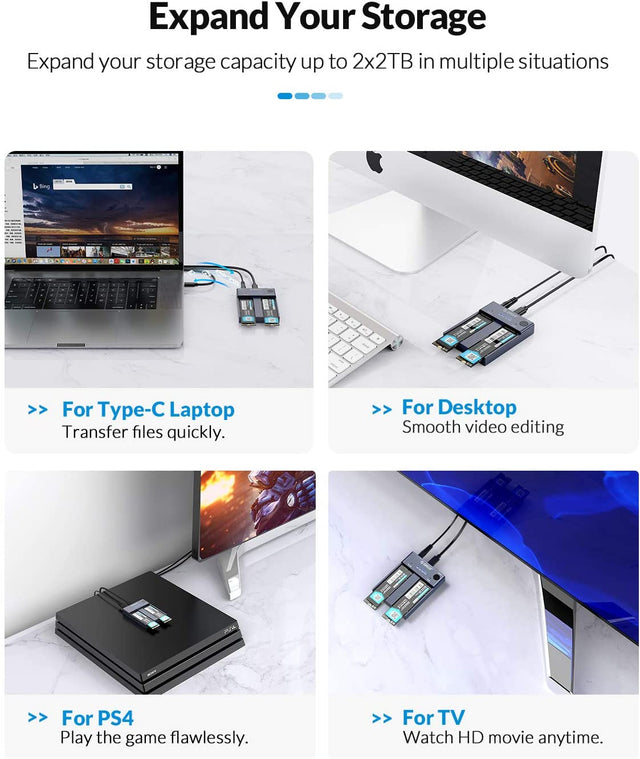 Dual-Bay M.2 NVME Cloner Docking OB
