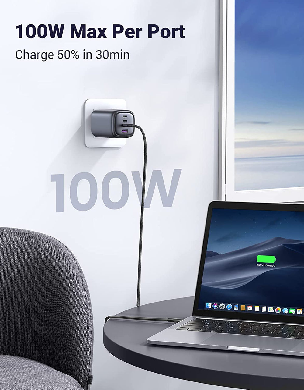 يوجرين PD100W 4 منافذ OB