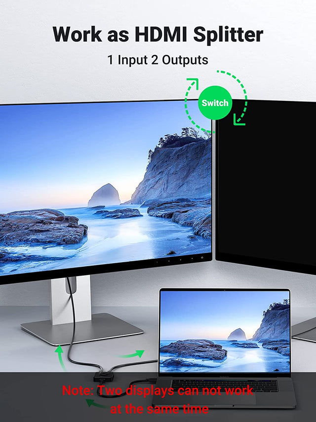يوجرين - محول HDMI 2 في 1 خارج، Bi-OB