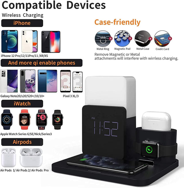 شاحن لاسلكي، 3 في 1 شحن سريع