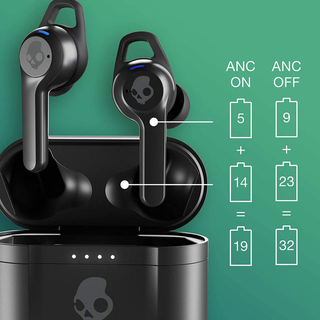 Écouteurs intra-auriculaires sans fil Skullcandy Indy ANC0 - Noir véritable