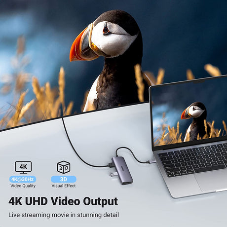 UGREEN 6 في 1 USB C Hub متعدد المنافذ من النوع OB