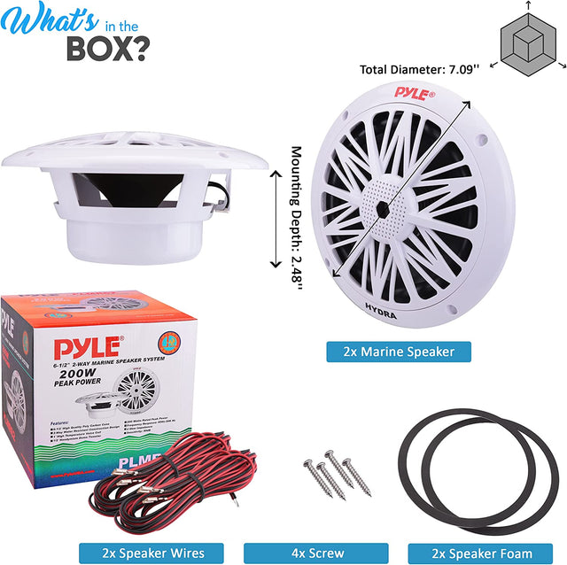 Speakers 6.5 Inch Dual Marine