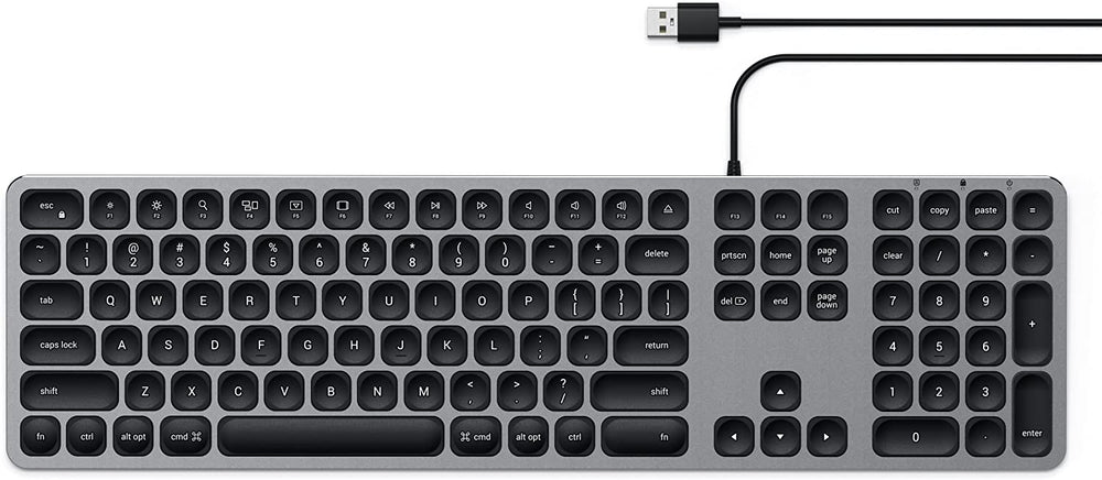 Satechi الألومنيوم لوحة المفاتيح السلكية USB OB