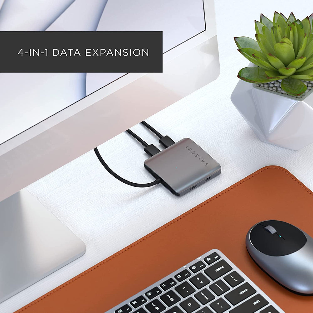محور Satechi ذو 4 منافذ USB-C - نقل البيانات OB