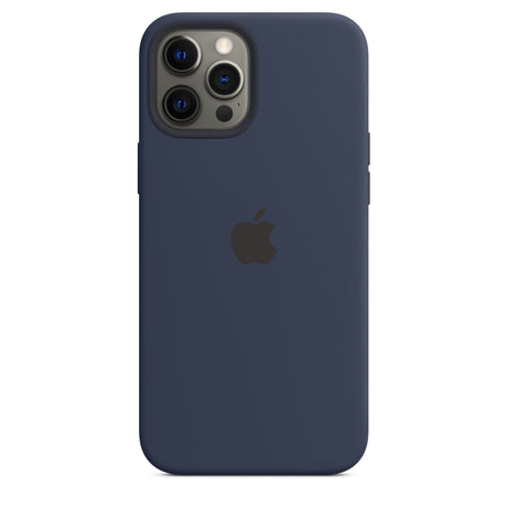 غطاء حماية من السيليكون لهاتف iPhone 12 Pro Max مع MagSafe - أزرق داكن OB