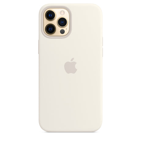 غطاء حماية سيليكون لهاتف iPhone 12 Pro Max مع MagSafe - أبيض OB