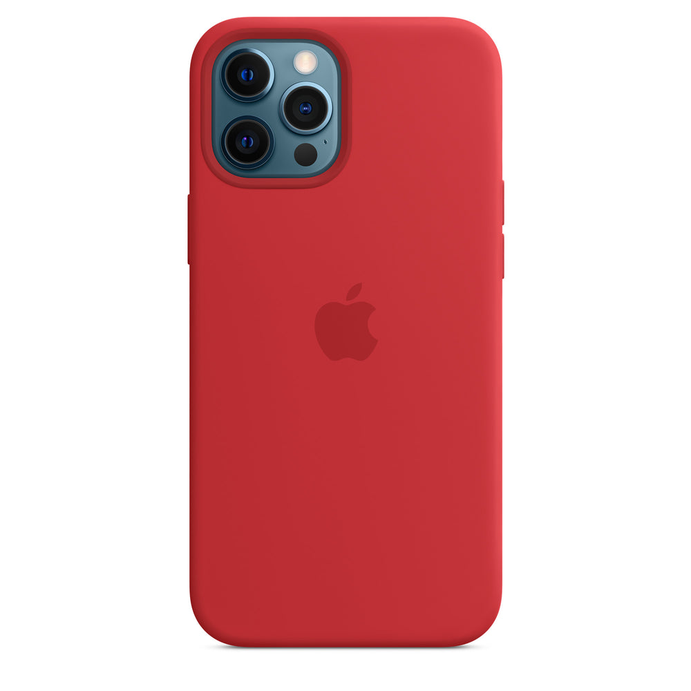 غطاء حماية سيليكون لهاتف iPhone 12 Pro Max مع MagSafe - (PRODUCT)RED OB