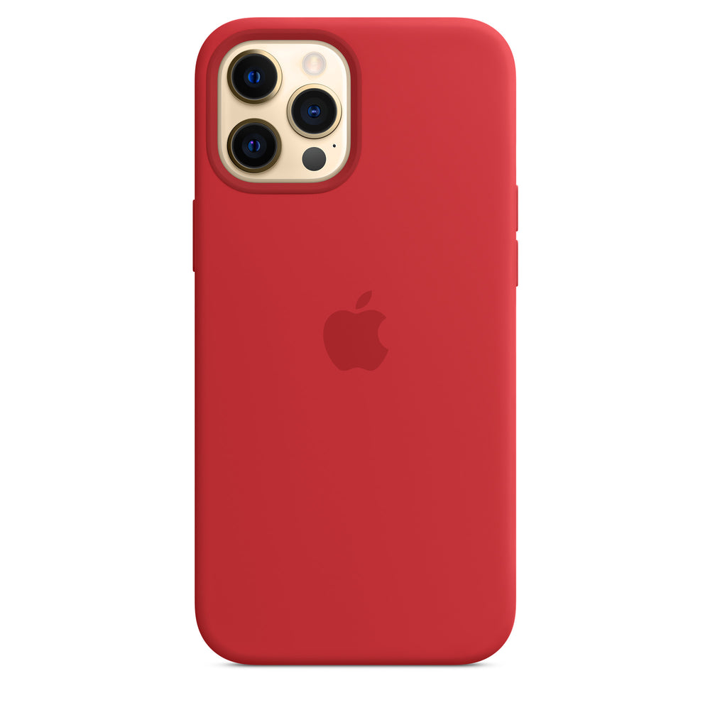 غطاء حماية سيليكون لهاتف iPhone 12 Pro Max مع MagSafe - (PRODUCT)RED OB