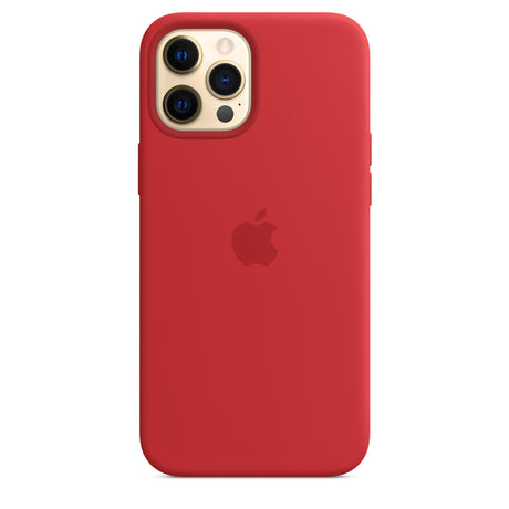 غطاء حماية سيليكون لهاتف iPhone 12 Pro Max مع MagSafe - (PRODUCT)RED OB