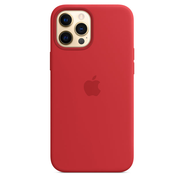 غطاء حماية سيليكون لهاتف iPhone 12 Pro Max مع MagSafe - (PRODUCT)RED OB