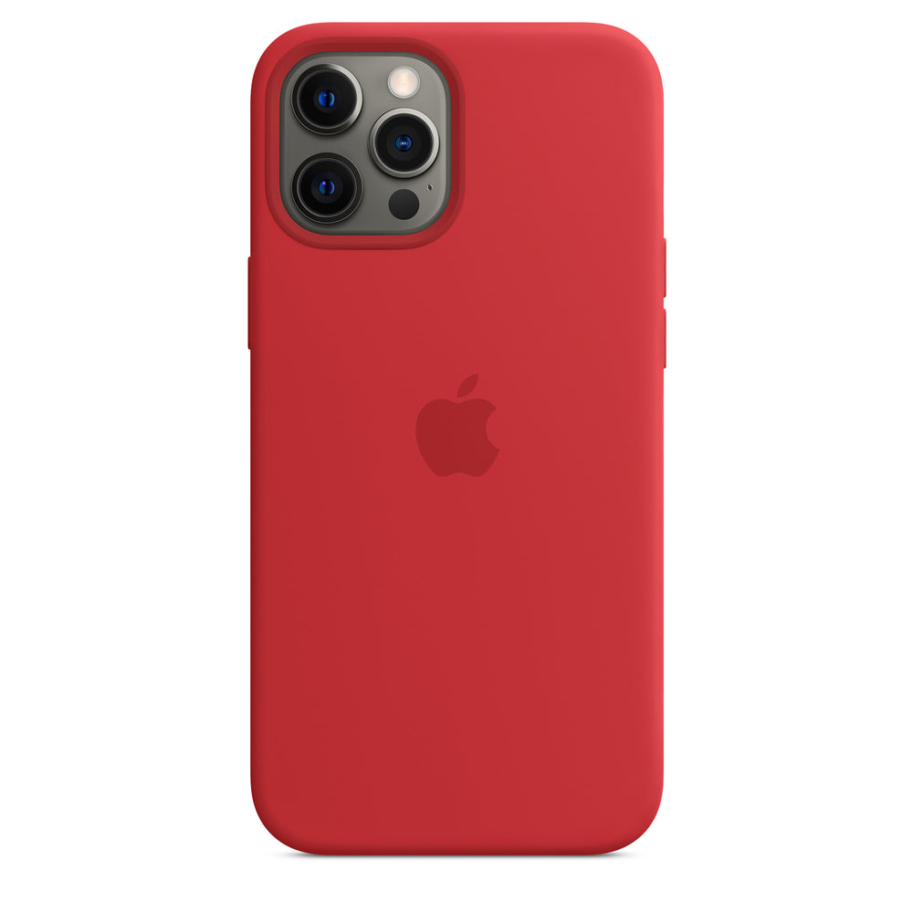 غطاء حماية سيليكون لهاتف iPhone 12 Pro Max مع MagSafe - (PRODUCT)RED OB