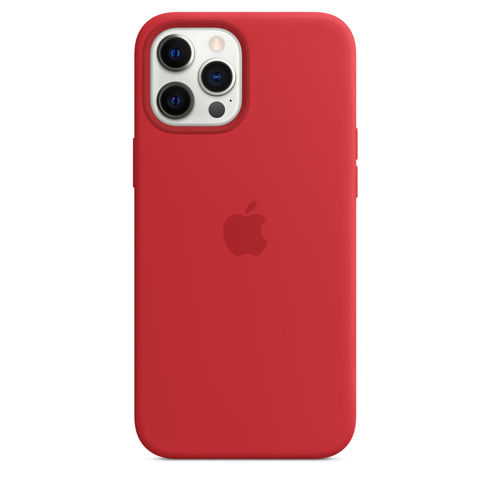 غطاء حماية سيليكون لهاتف iPhone 12 Pro Max مع MagSafe - (PRODUCT)RED OB