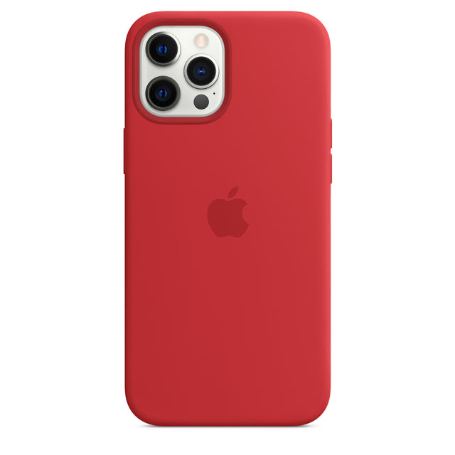 غطاء حماية سيليكون لهاتف iPhone 12 Pro Max مع MagSafe - (PRODUCT)RED OB