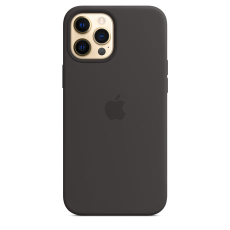 غطاء حماية سيليكون لهاتف iPhone 12 Pro Max مع MagSafe - أسود