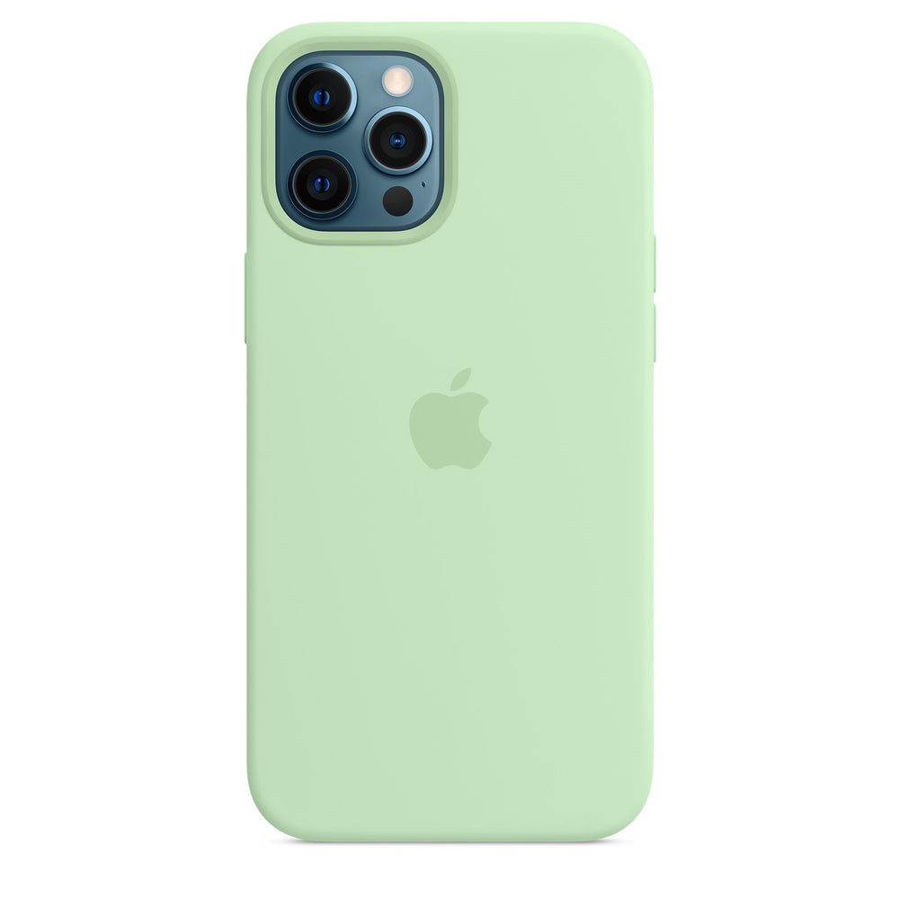 غطاء حماية سيليكون لهاتف iPhone 12 Pro Max مع MagSafe - بيستاشيو OB