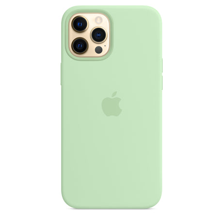 غطاء حماية سيليكون لهاتف iPhone 12 Pro Max مع MagSafe - بيستاشيو OB