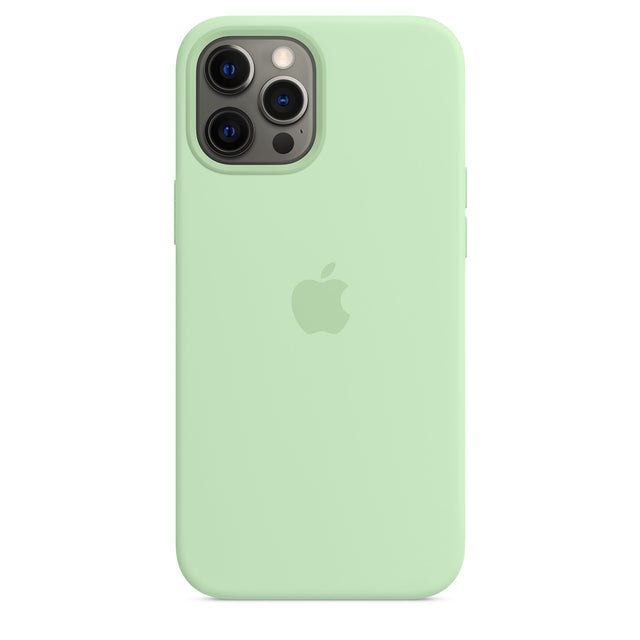 غطاء حماية سيليكون لهاتف iPhone 12 Pro Max مع MagSafe - بيستاشيو OB