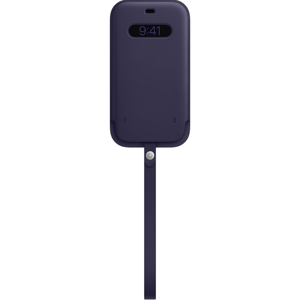 حافظة جلدية لهاتف iPhone 12 Pro Max مع MagSafe - بنفسجي غامق OB