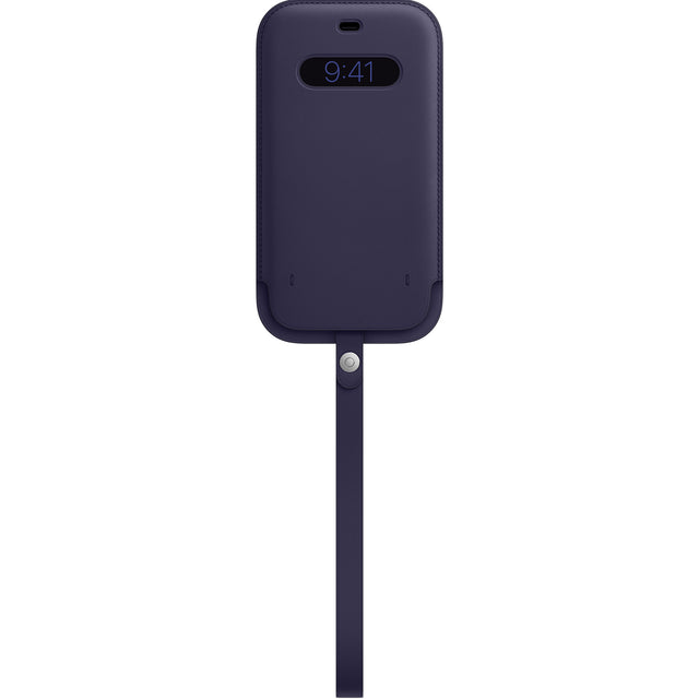 حافظة جلدية لهاتف iPhone 12 Pro Max مع MagSafe - بنفسجي غامق OB
