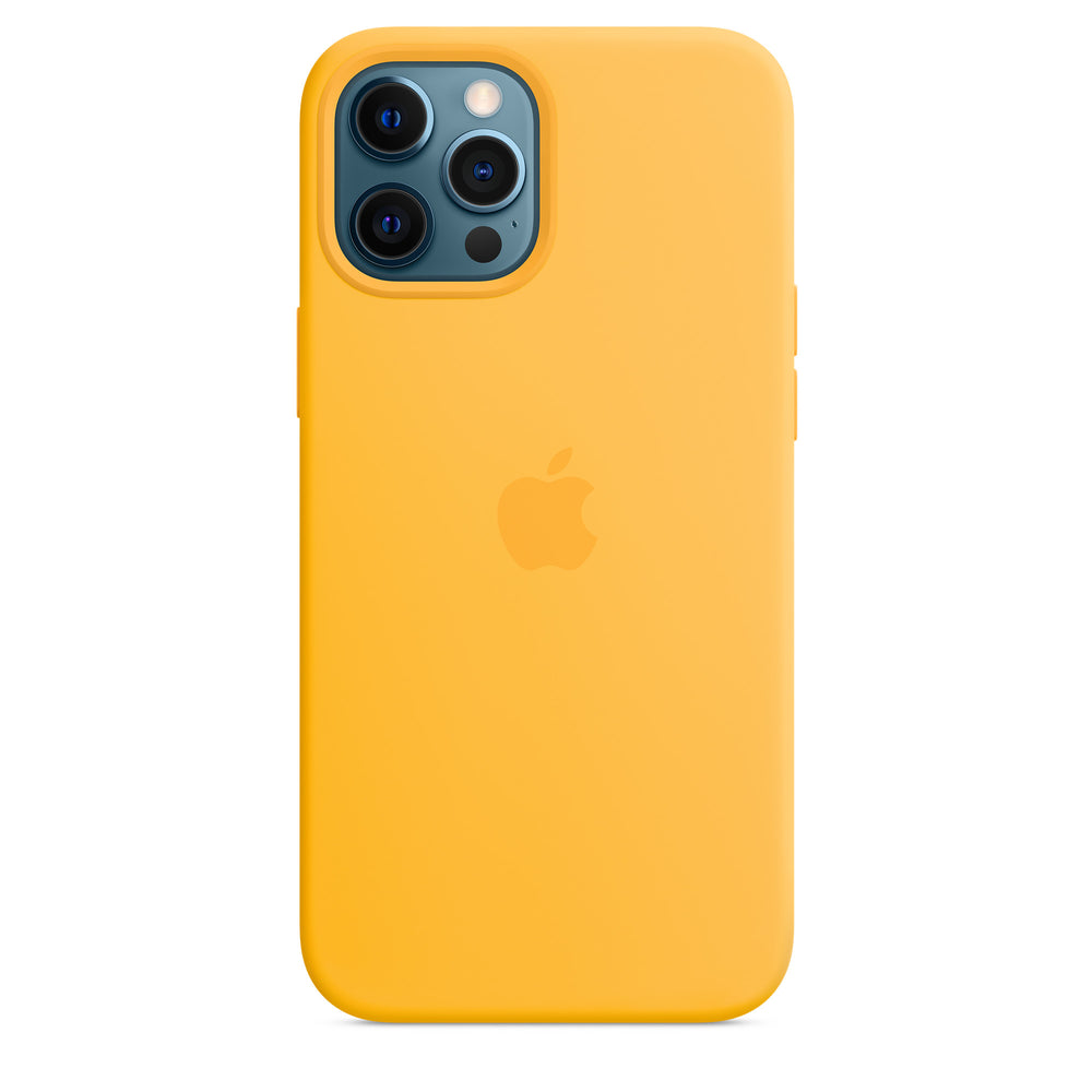 غطاء حماية سيليكون لهاتف iPhone 12 Pro Max مع MagSafe - Sunflower OB