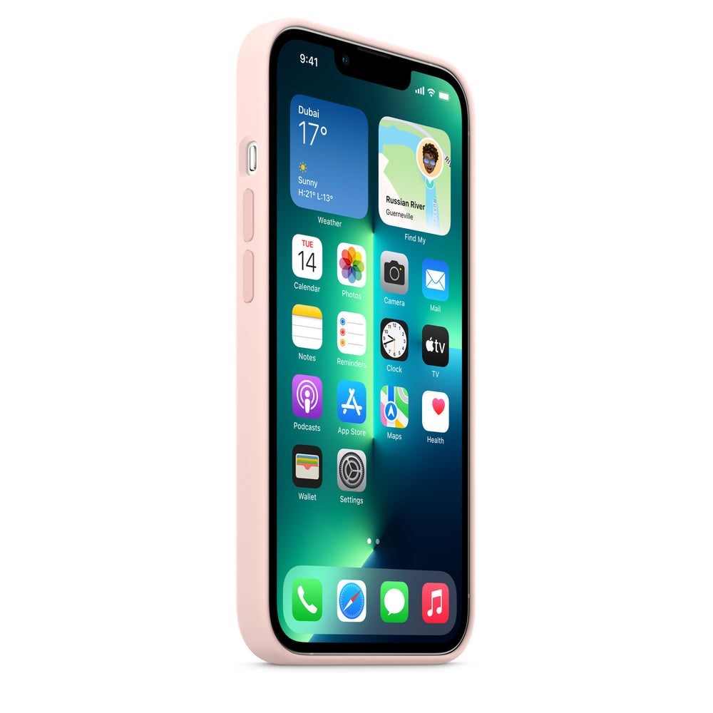 غطاء حماية سيليكون لهاتف iPhone 13 Pro مع MagSafe - Chalk Pink OB