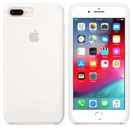 غطاء سيليكون لهاتف iPhone 8 Plus / 7 Plus - أبيض OB