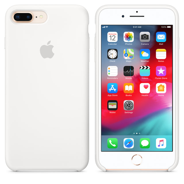 غطاء سيليكون لهاتف iPhone 8 Plus / 7 Plus - أبيض OB