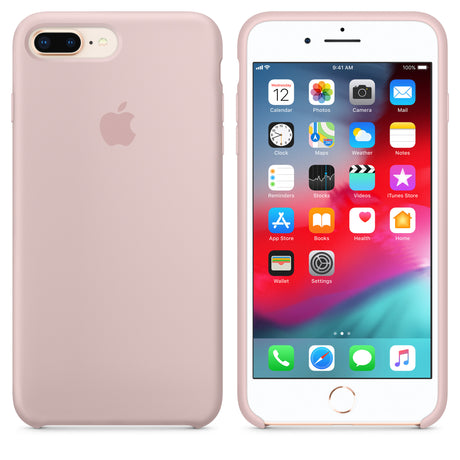 غطاء سيليكون لهاتف iPhone 8 Plus / 7 Plus - وردي رملي OB