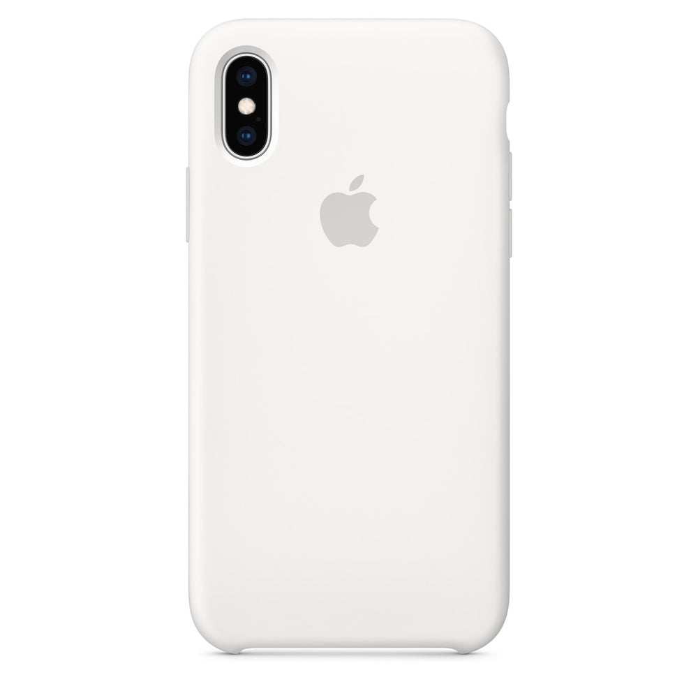 غطاء سيليكون لجهاز iPhone XS - أبيض