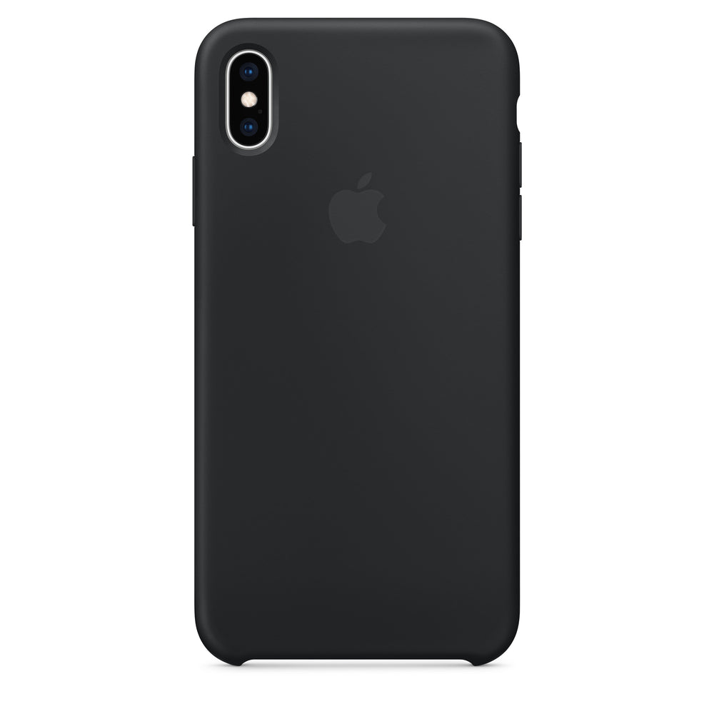 غطاء سيليكون لهاتف iPhone XS Max - أسود