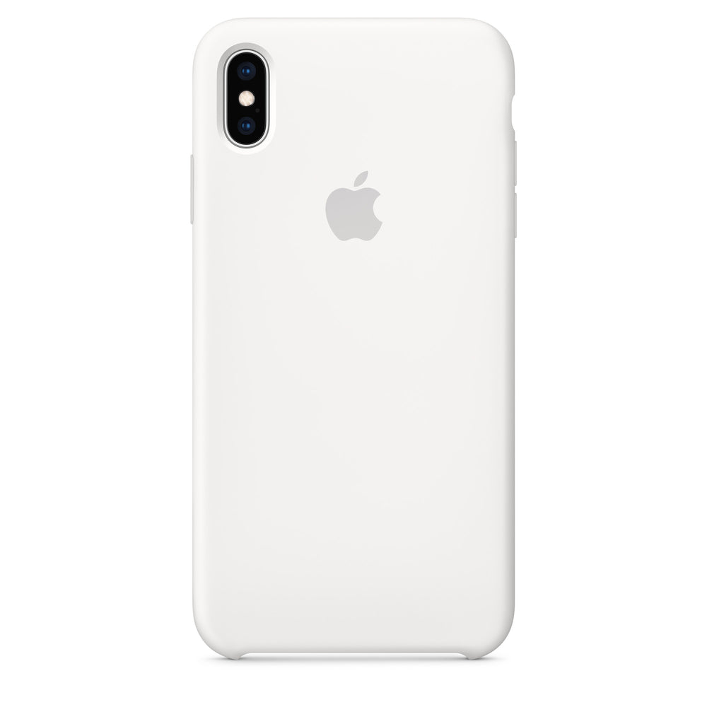 غطاء سيليكون لجهاز iPhone XS Max - أبيض
