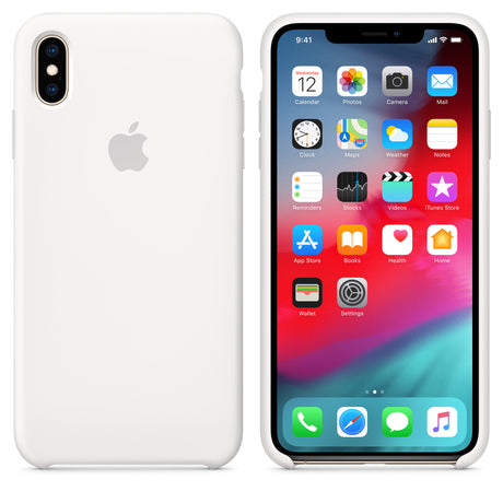 غطاء سيليكون لجهاز iPhone XS Max - أبيض