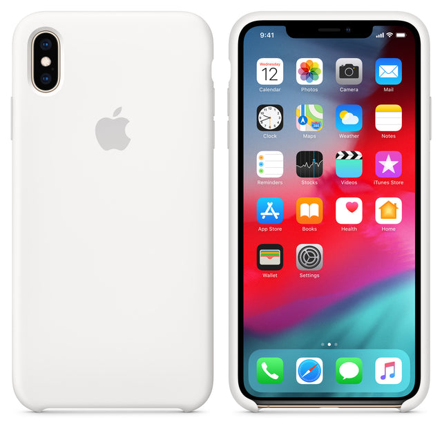 غطاء سيليكون لجهاز iPhone XS Max - أبيض