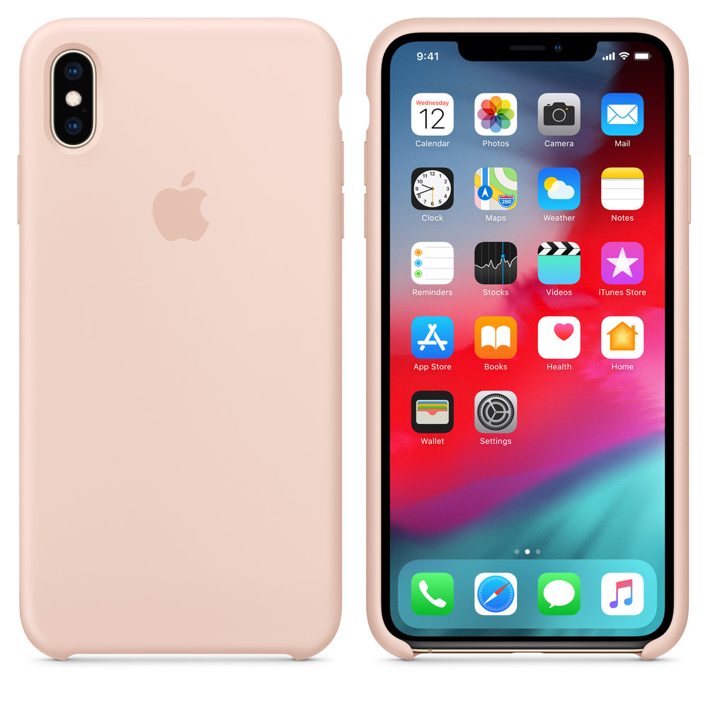 غطاء سيليكون لهاتف iPhone XS Max - وردي رملي OB