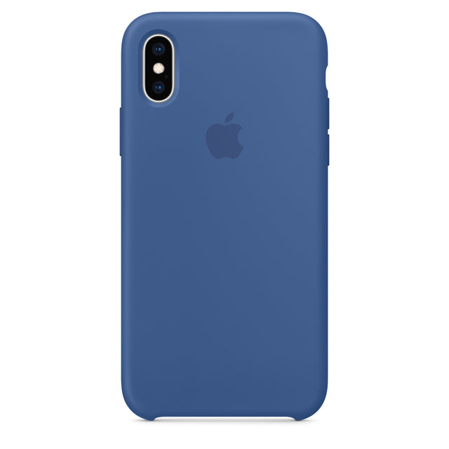 غطاء سيليكون لجهاز iPhone XS - أزرق دلفت OB