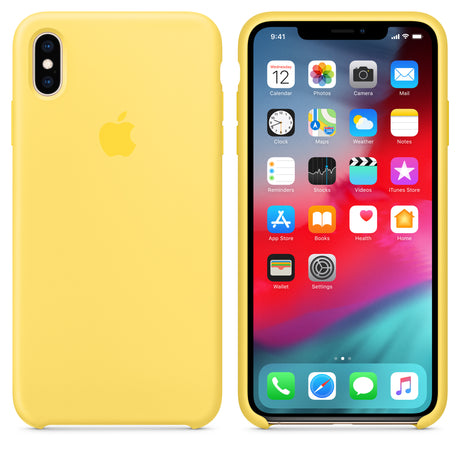 غطاء سيليكون لهاتف iPhone XS Max - أصفر كناري OB