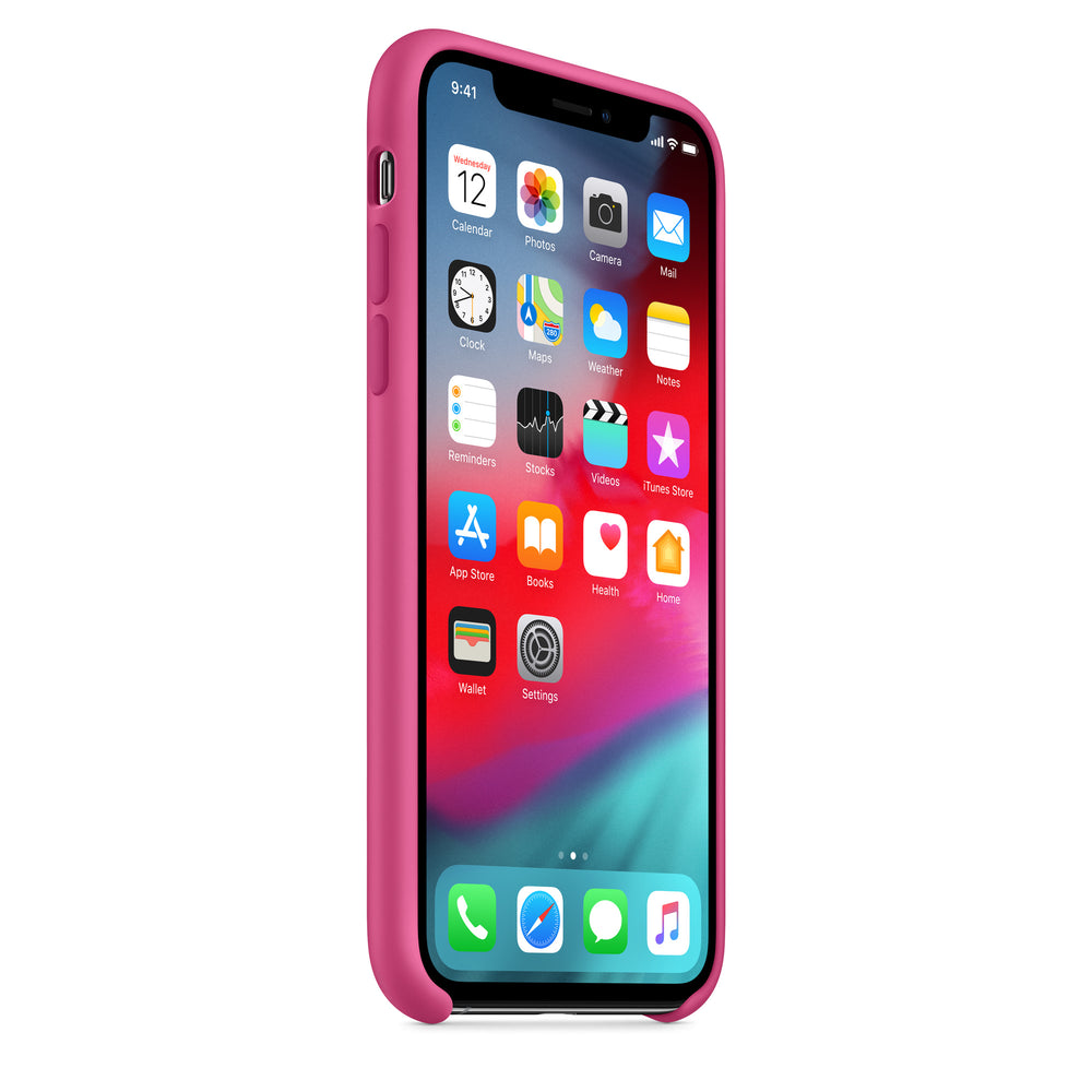 غطاء سيليكون لجهاز iPhone XS - Dragon Fruit OB