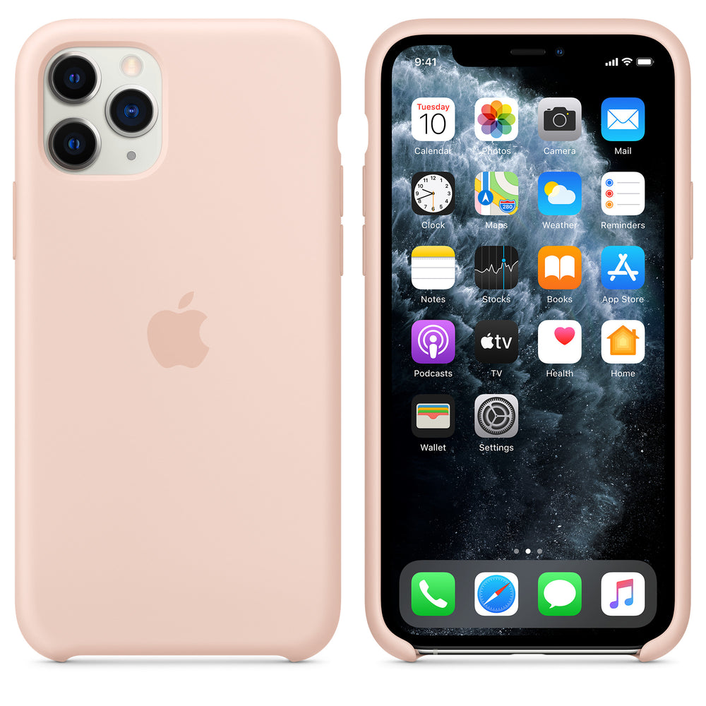 غطاء سيليكون لهاتف iPhone 11 Pro - وردي رملي OB