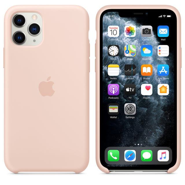 غطاء سيليكون لهاتف iPhone 11 Pro - وردي رملي OB
