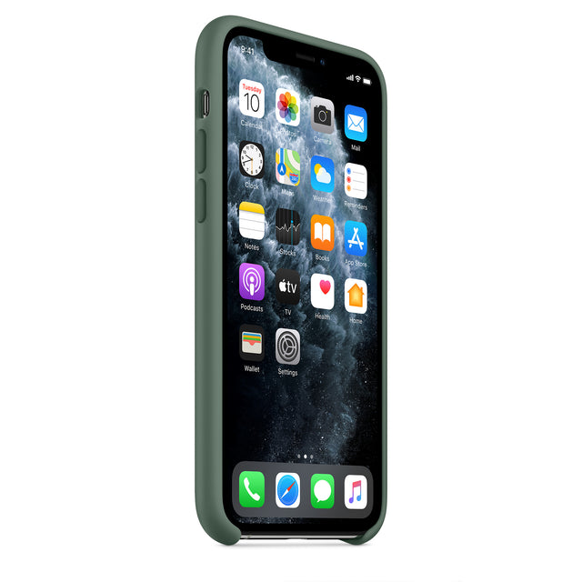 غطاء سيليكون لهاتف iPhone 11 Pro - أخضر صنوبر OB