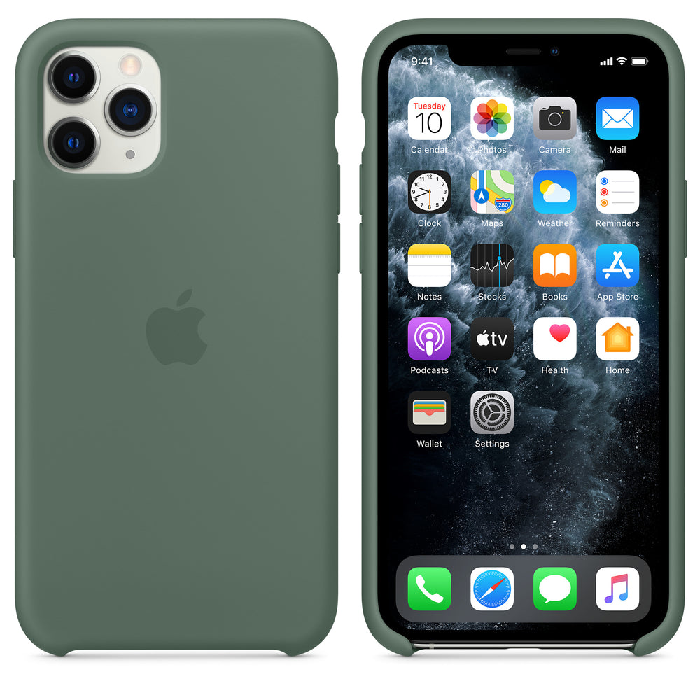 غطاء سيليكون لهاتف iPhone 11 Pro - أخضر صنوبر OB